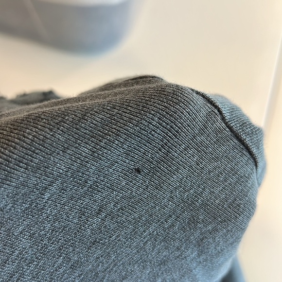 Chico's - size 1, Blue Gray Cotton Jacket - Picture 6 of 8